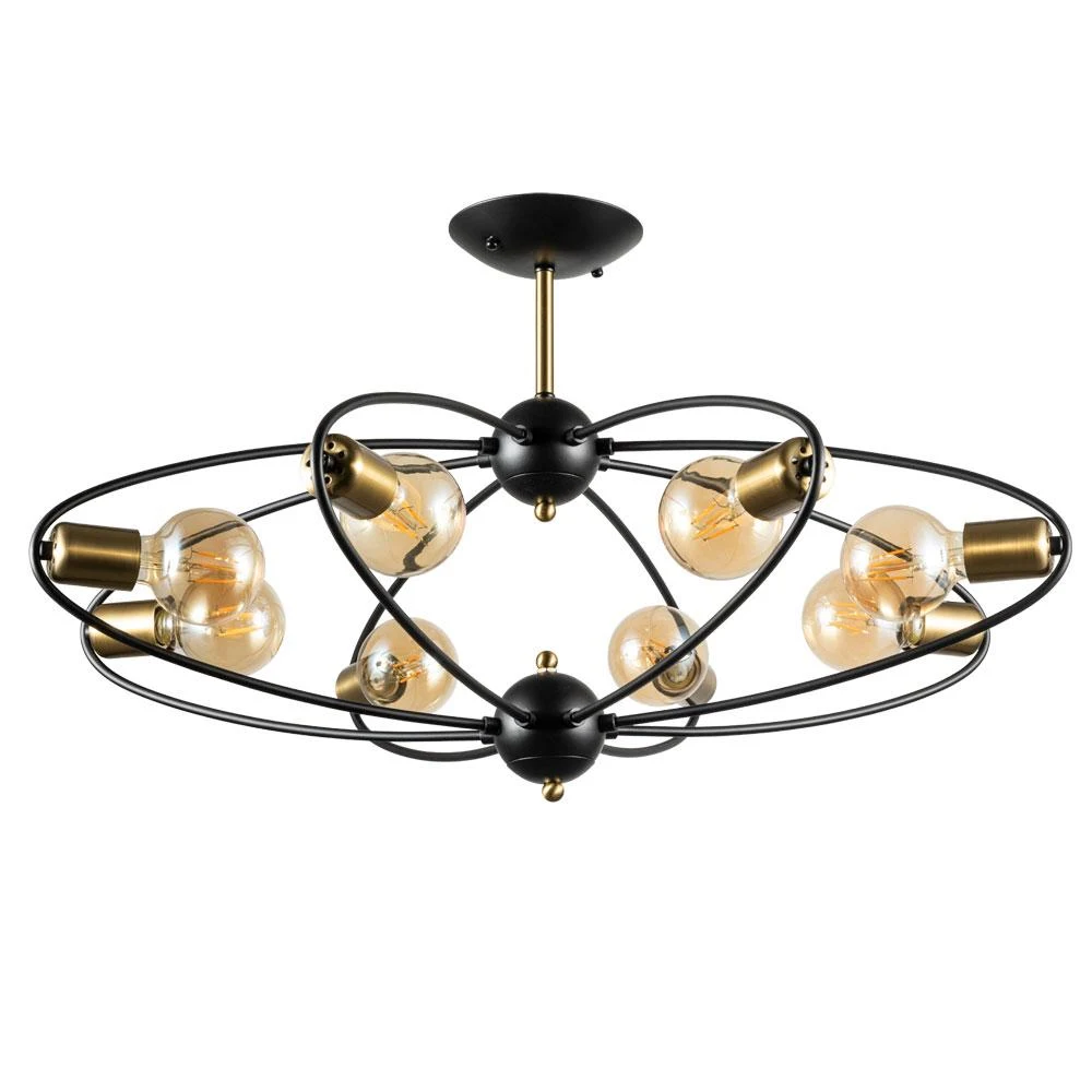 Люстра на штанге ARTE Lamp Glasgow A1963PL-8BK