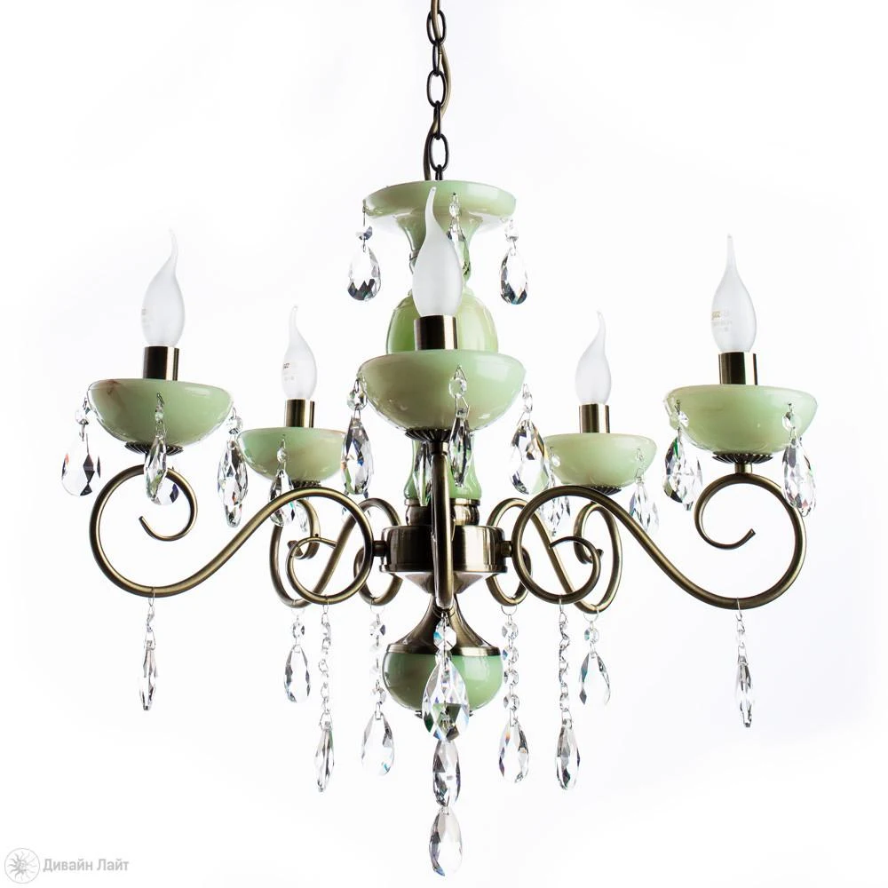 Подвесная люстра ARTE Lamp ONYX GREEN A9592LM-5AB