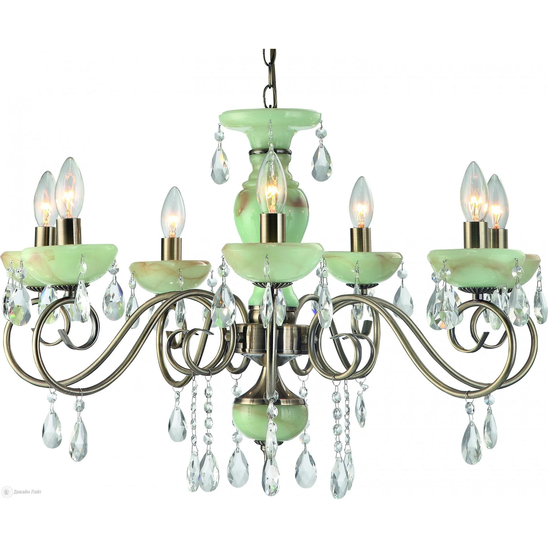 Подвесная люстра ARTE Lamp ONYX GREEN A9592LM-7AB