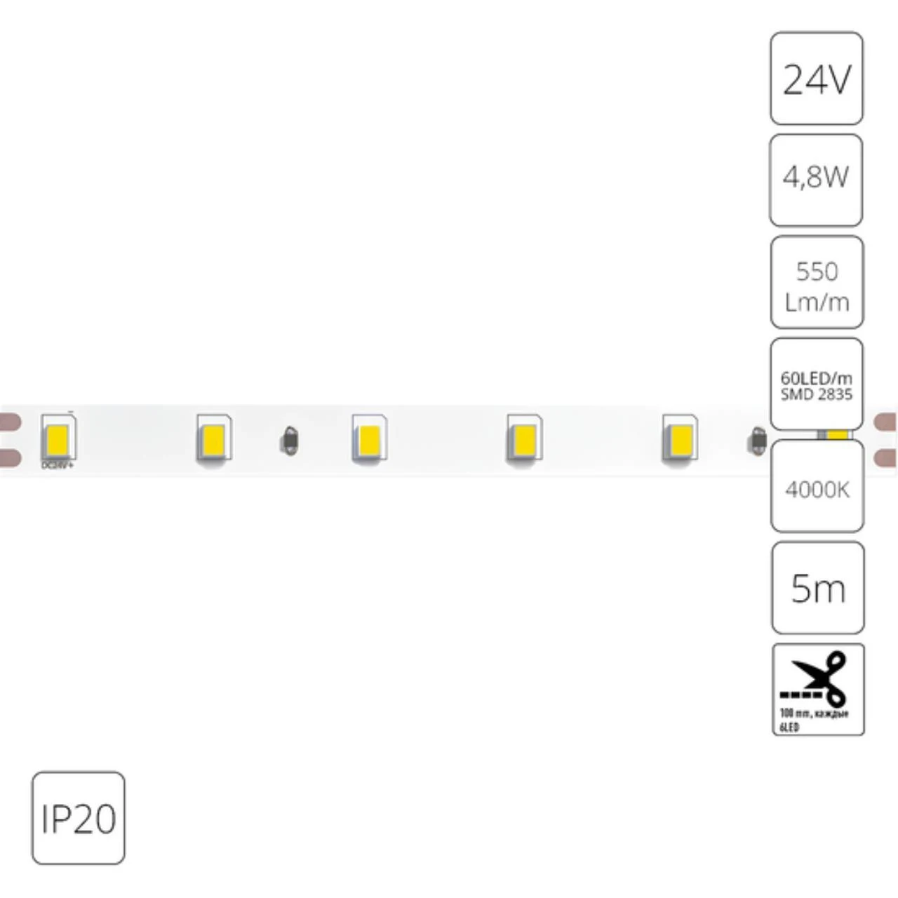 Лента ARTE Lamp TAPE A2406008-02-4K