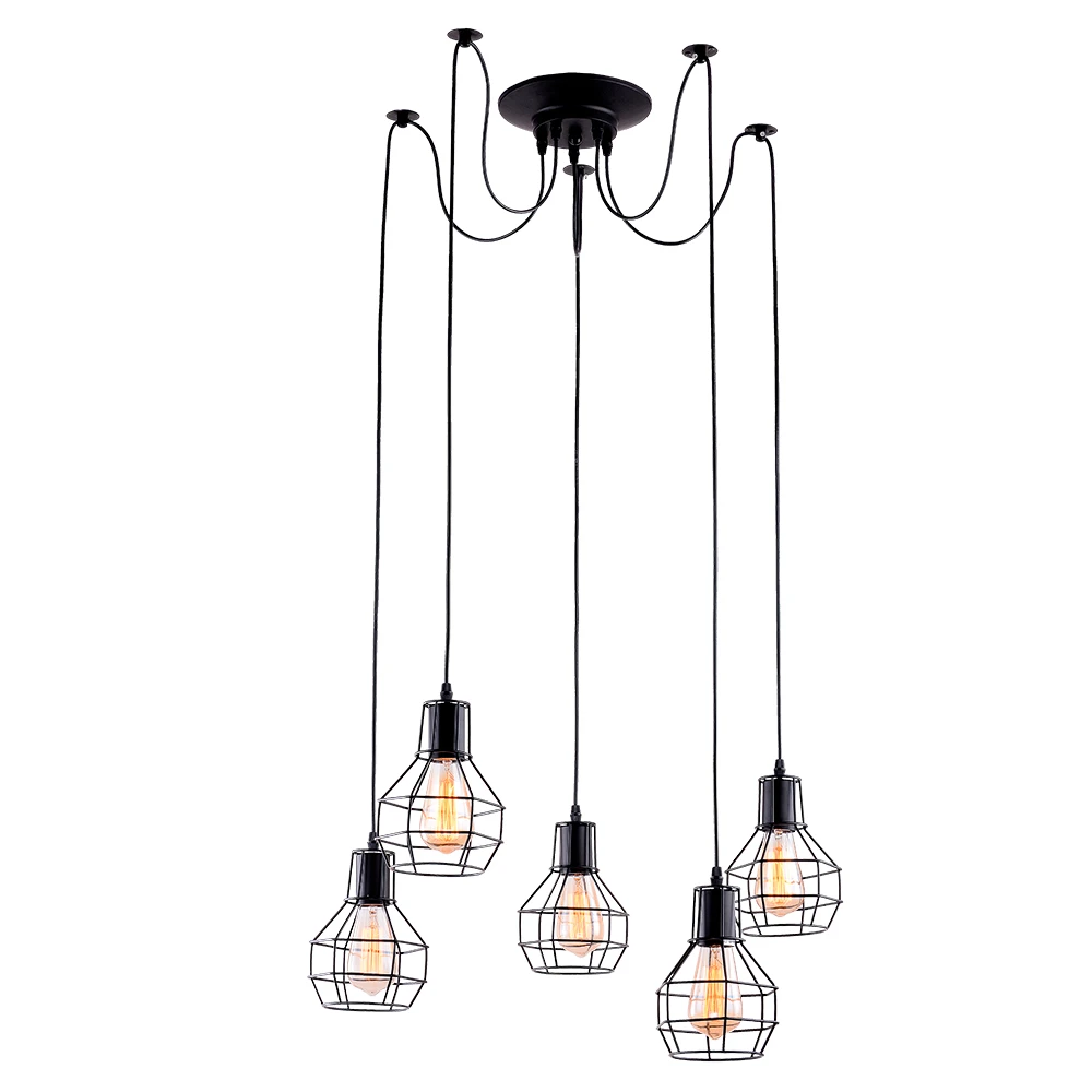 Подвесная люстра Arte Lamp SPIDER A1109SP-5BK