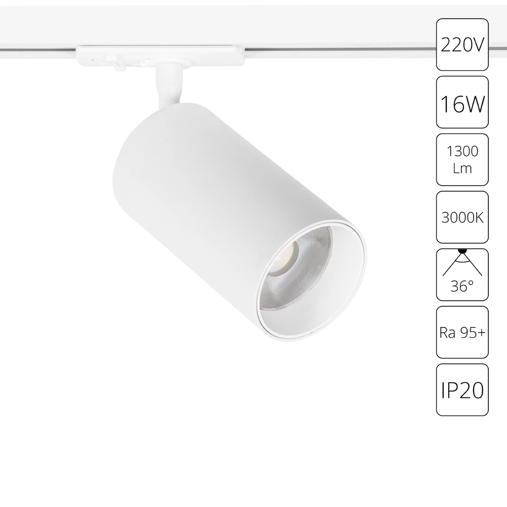 Трековый светильник Arte Lamp AERO A1337PL-1WH
