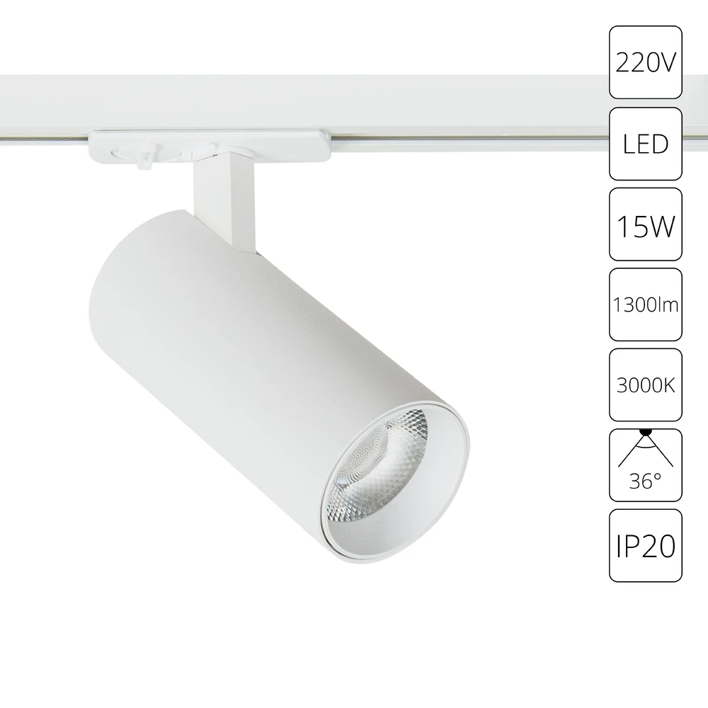 Трековый светильник Arte Lamp BENE A1936PL-1WH