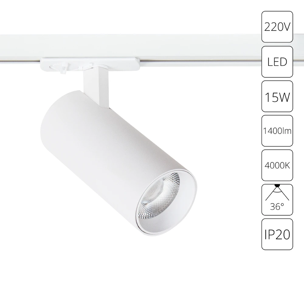Трековый светильник Arte Lamp BENE A1946PL-1WH