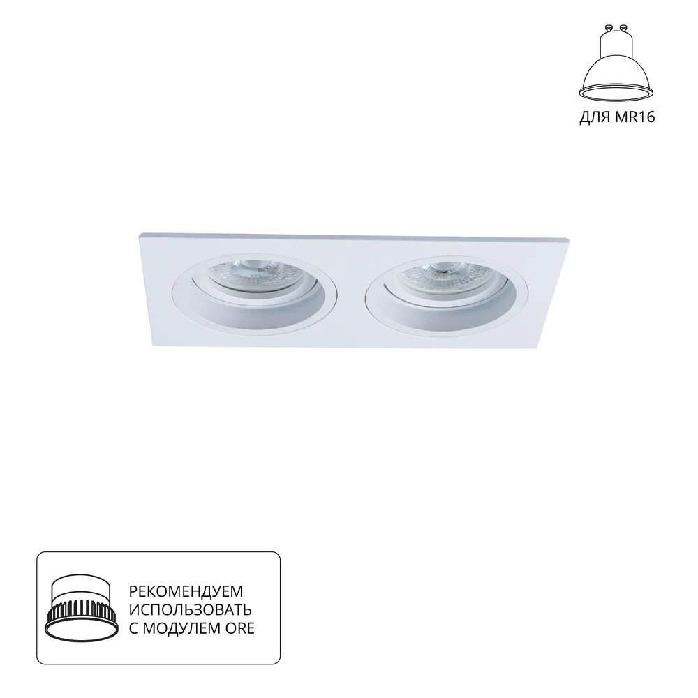 Точечный встраиваемый светильник ARTE LAMP TARF A2178PL-2WH
