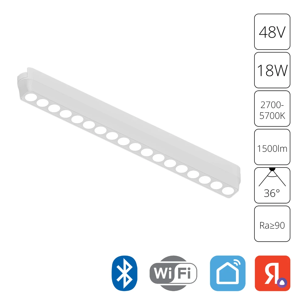 Магнитный трековый светильник Arte Lamp RAPID SMART A2969PL-1WH