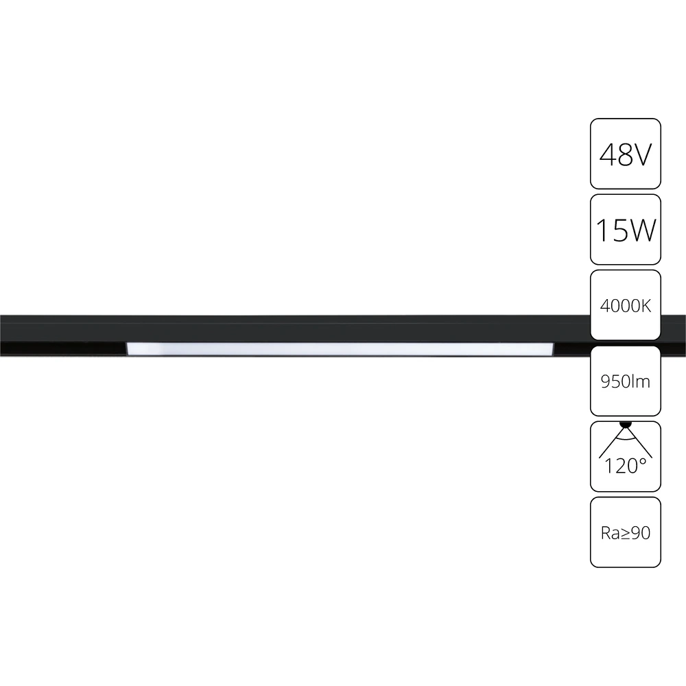 Магнитный трековый светильник Arte Lamp Linea A4633PL-1BK
