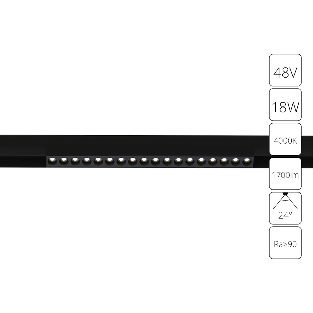 Магнитный трековый светильник Arte Lamp LINEA A4665PL-1BK
