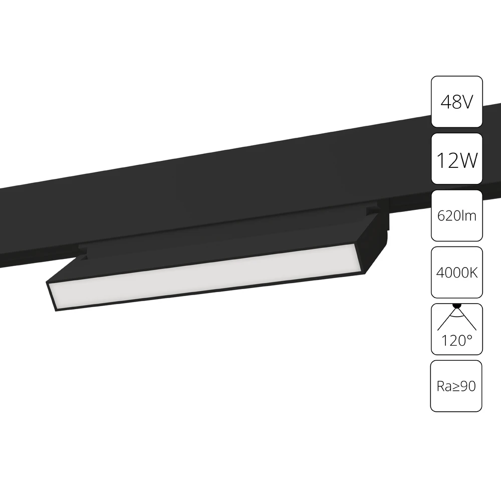 Магнитный трековый светильник Arte Lamp LINEA A4669PL-1BK