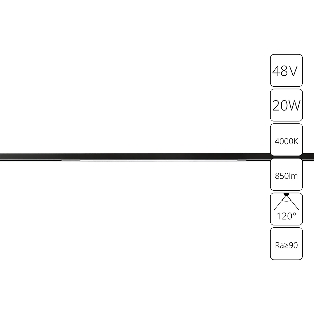 Магнитный трековый светильник Arte Lamp OPTIMA A7264PL-1BK