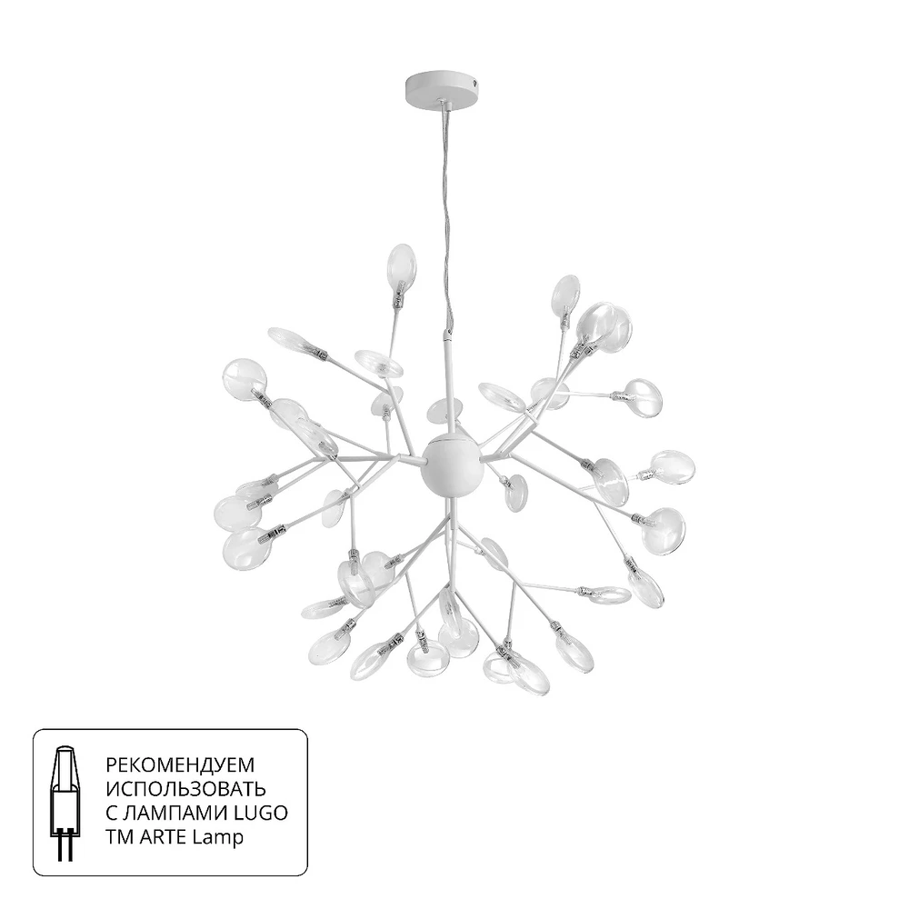 Подвесная люстра Arte Lamp CANDY A7274SP-36WH